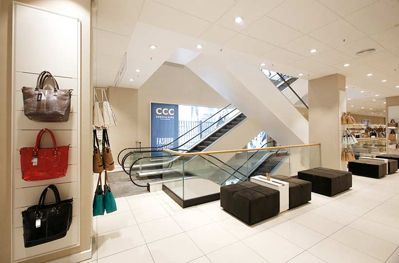  Interior view of the CCC shop at Alexanderplatz Berlin, reference shop of Figo Gmbh, shop design, shop conception, project management and construction management 