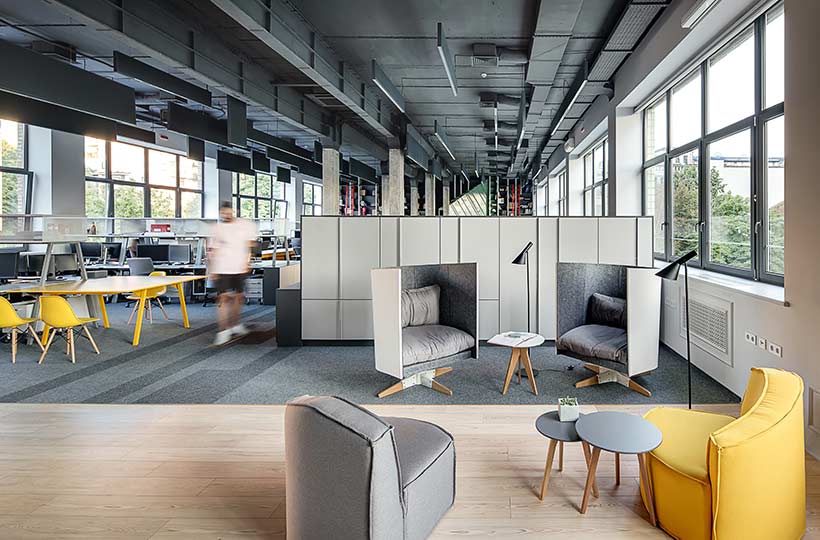 Office interior view, reference shop of Figo GmbH, shop design, shop conception, project management and construction management 